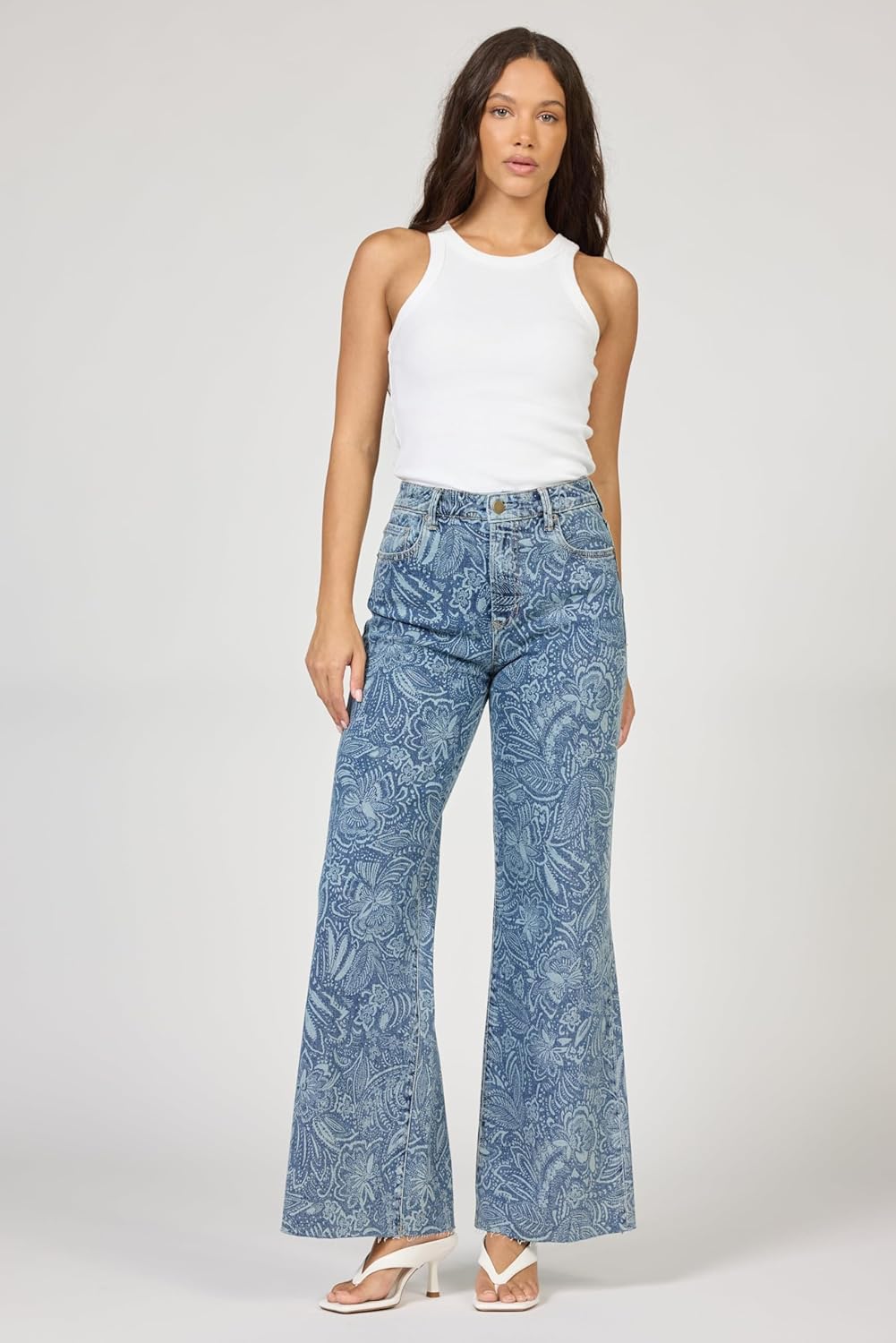 DEAR JOHN Fiona Wide Leg Women's Jeans High Rise Highwaisted Denim Classic Fit Full Inseam - Image 5