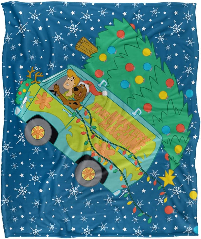 Scooby Doo! Blanket, 50"x60" Oh Christmas Tree Van Silky Touch Super Soft Throw Blanket
