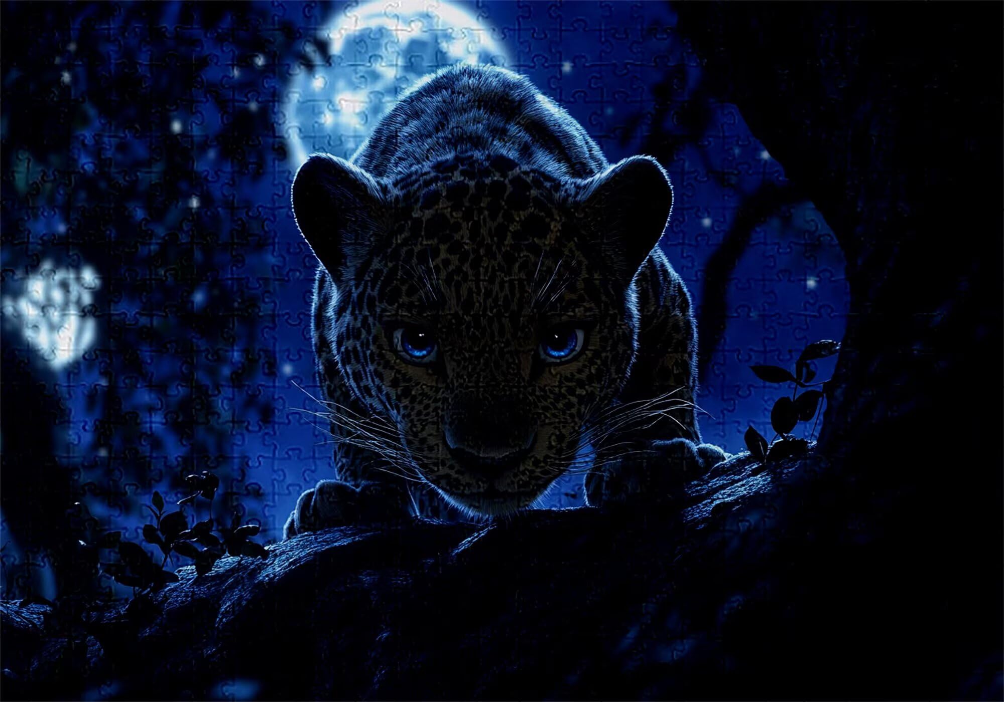 Puzzle 4000 elementów leopard puzzle dla dorosłych las 141x87cm Unikalne rzemiosło klasyczne 3D drewniane układanki do rodzinnych gier aktywnych, układanka do samodzielnego wykonania nawet do