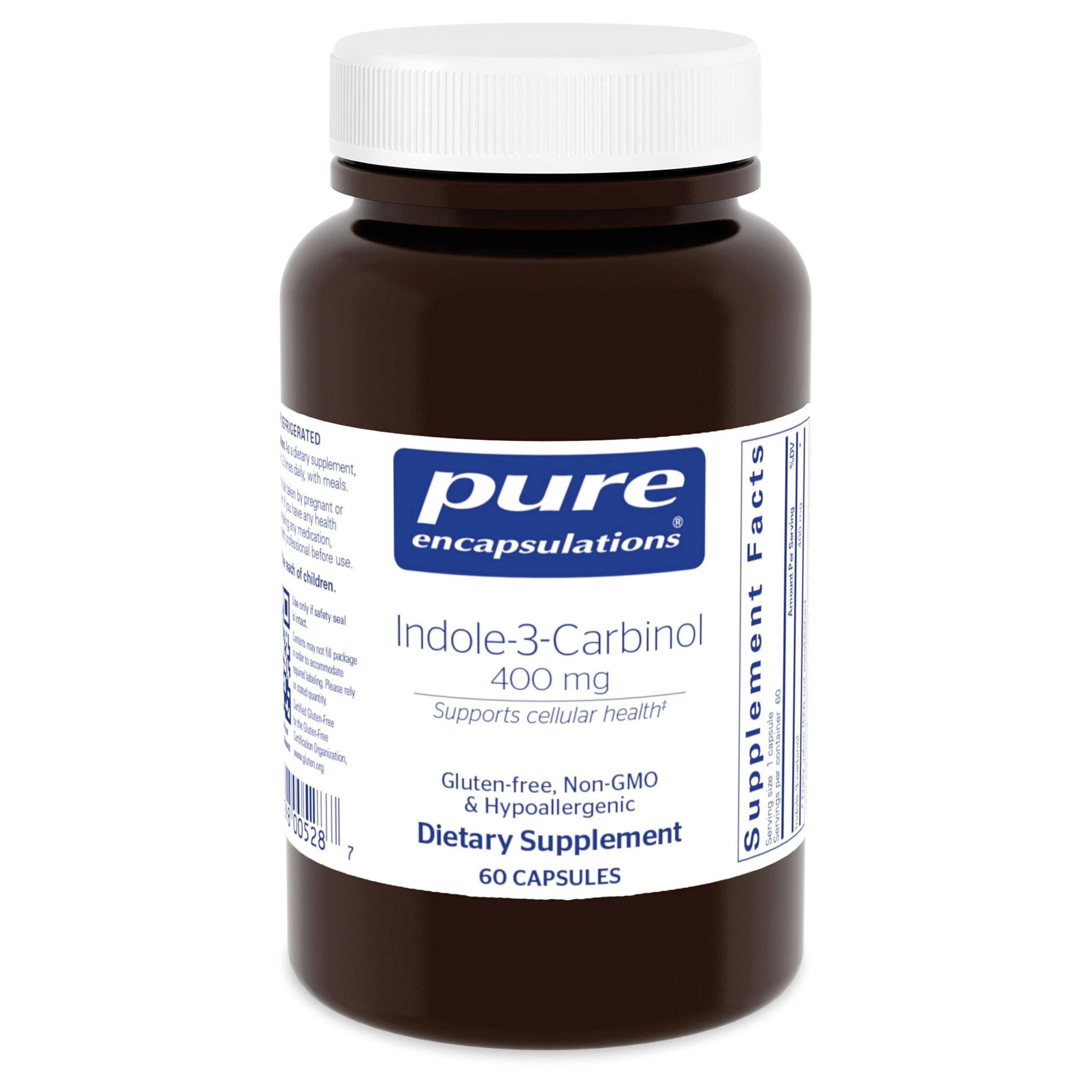 Pure Encapsulations Indole-3-Carbinol 400 mg | Supports Healthy Breast, and Cervical Cell Function* | 60 Capsules