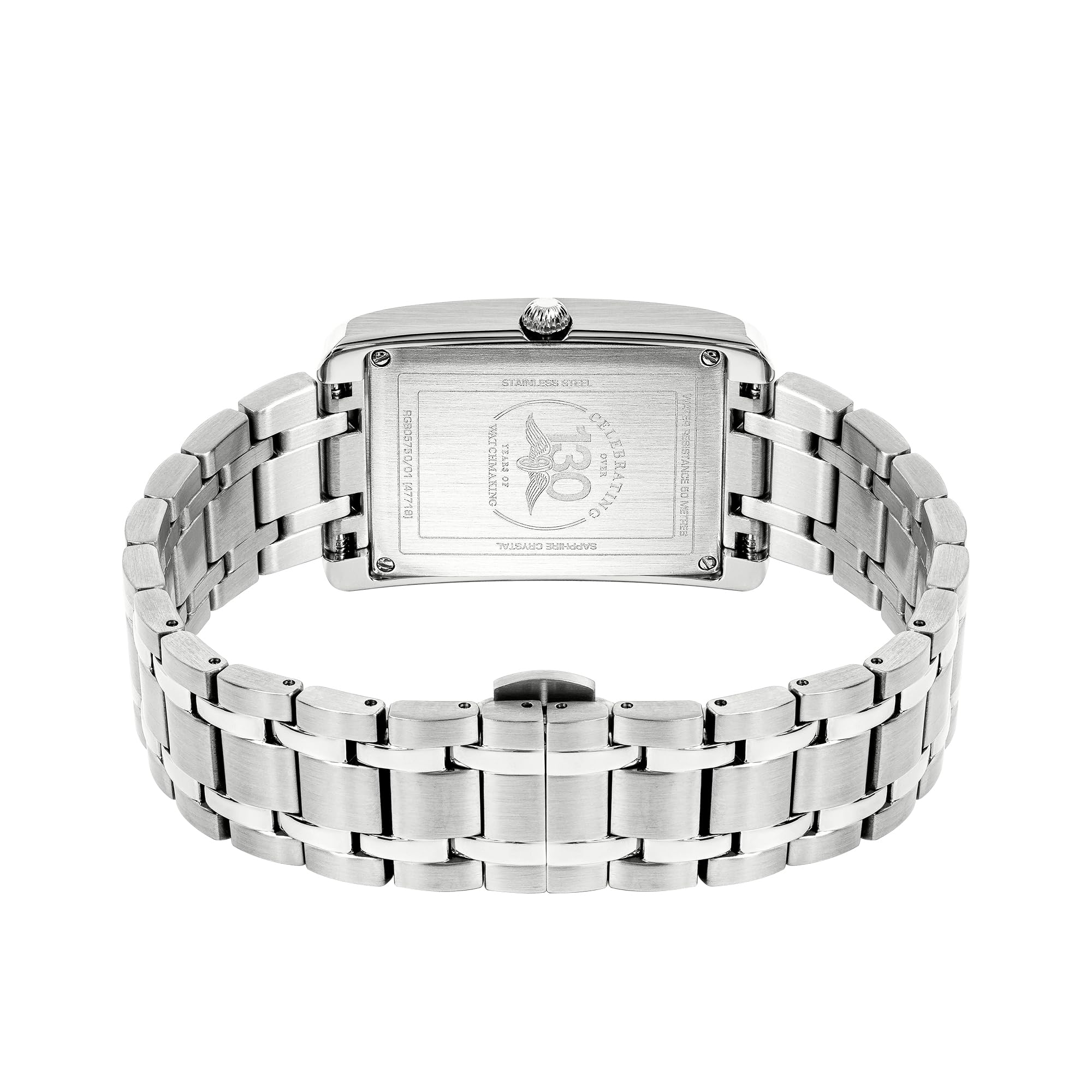 Rotary Heritage Astoria - Reloj rectangular de acero inoxidable para hombre