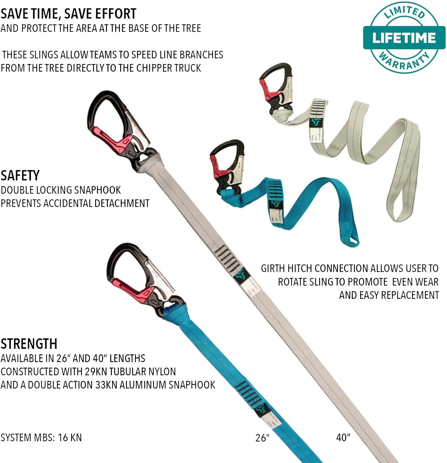 Notch Speedline 26" with 33kN 7075 Aluminum Snaphook (Individual) (100082)