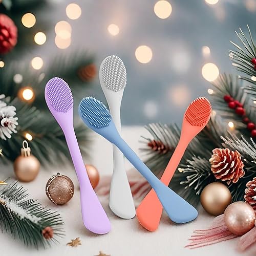 Miniatura 2 de Cepillo facial de silicona, limpiador facial para exfoliación suave y humectantes sin pelo, herramientas aplicadoras para aplicar barro, arcilla,