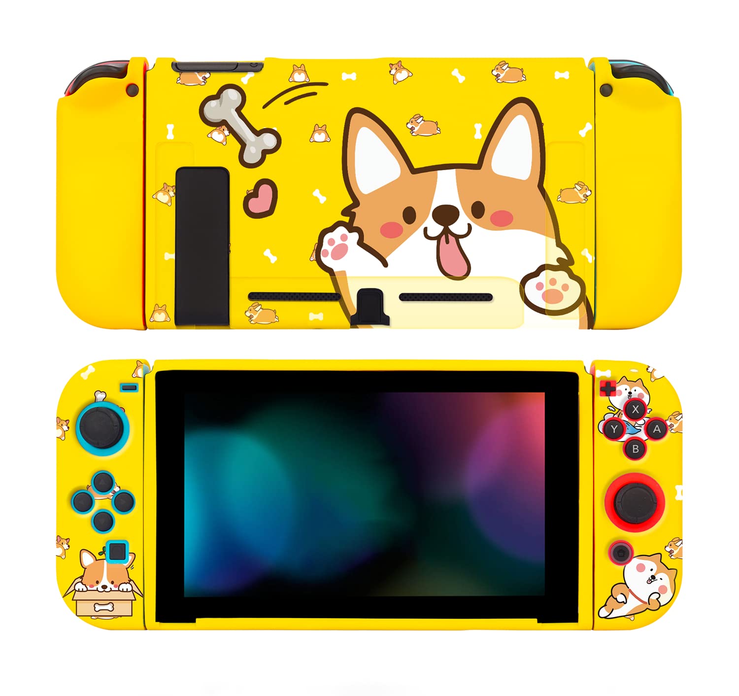 RELMUD Protective Case for Nintendo Switch - Cute Corgi - Soft Shockproof Slim Cover Case for Nitendo Switch and Joy-Con