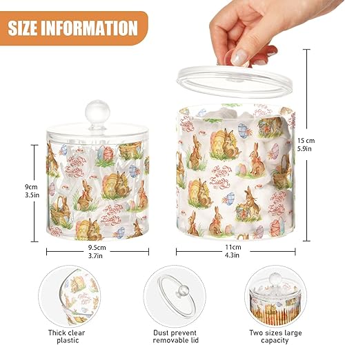 Miniatura 3 de Huevos de Pascua, tarros con tapas, tarros de baño, tarros decorativos para lavandería, contenedor de algodón para dormitorio, artículos esenciales