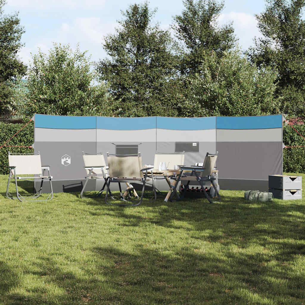 Paravento da campeggio, blu, 510 x 153 cm, impermeabile, per spiaggia, campeggio, giardino, spiaggia, terrazza