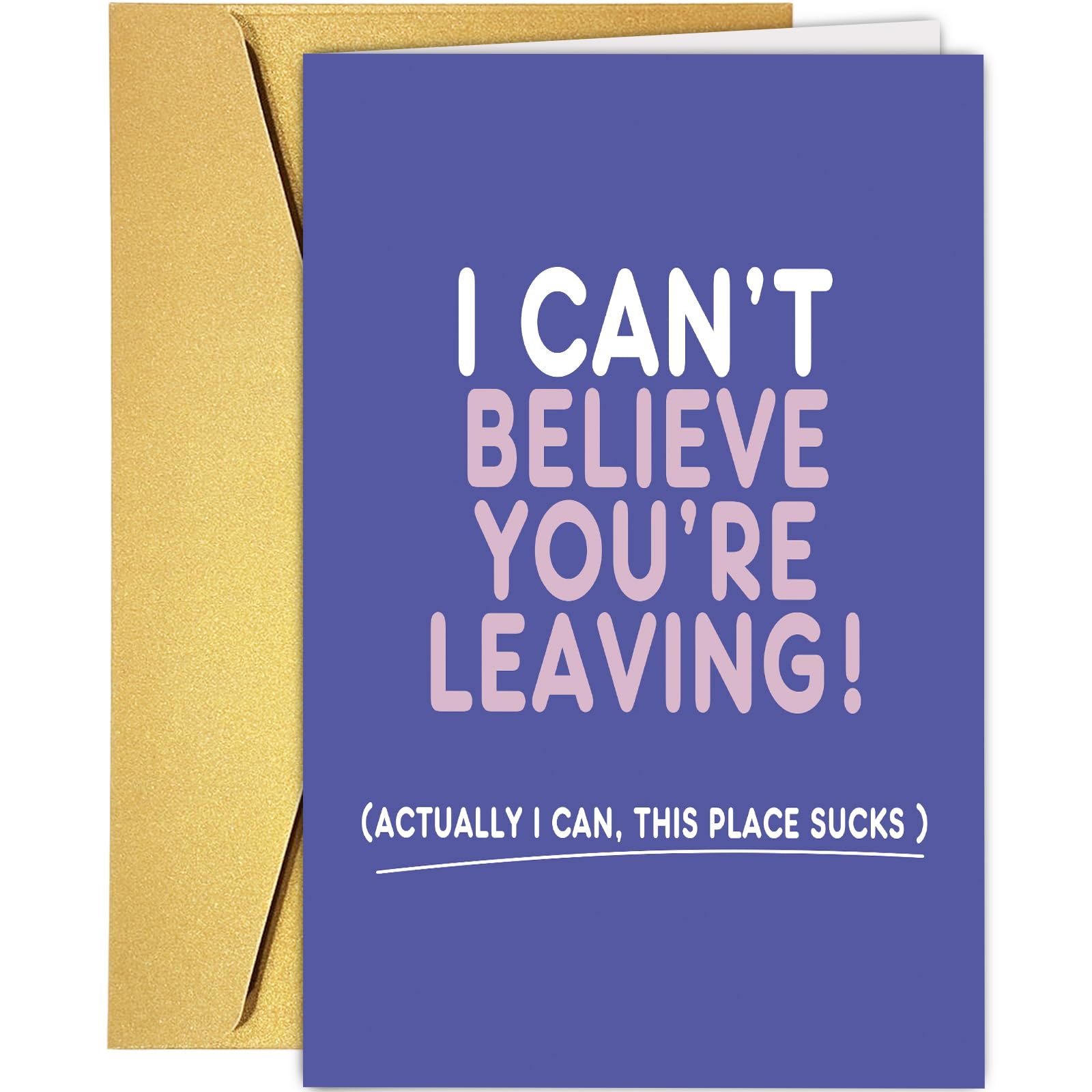 Supoeguk Funny Leaving Card for Men Women, Hilarious Going Away Card for Coworker, New Job Card for Colleagues, I Can Not Believe You Are Leaving