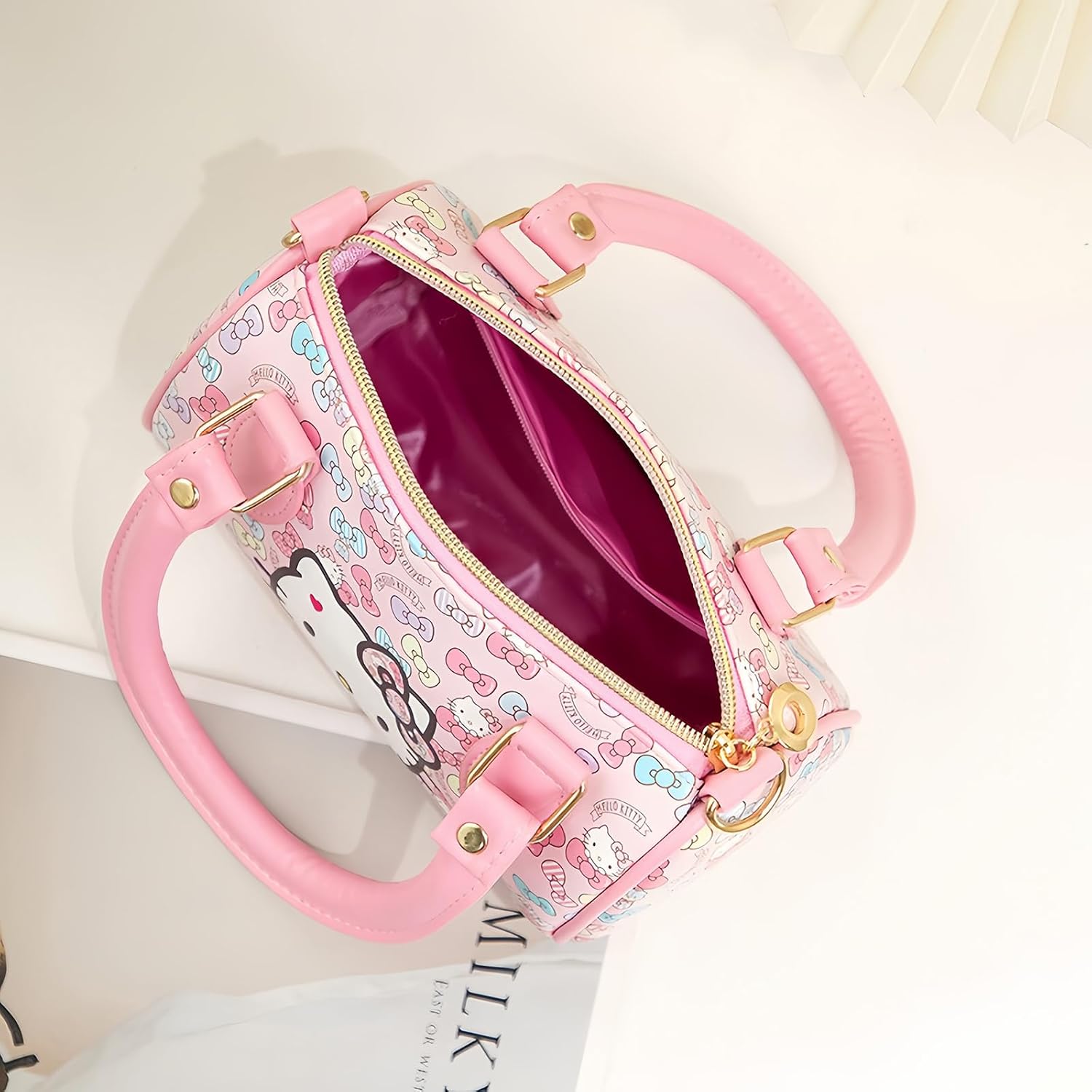 Leather Kitty Crossbody Bags Fashion Handbag Cute Coin Purse with Adjustable Strap, Cartoon Small Shoulder Bag for Women | Premium Faux Leather, Cute Design