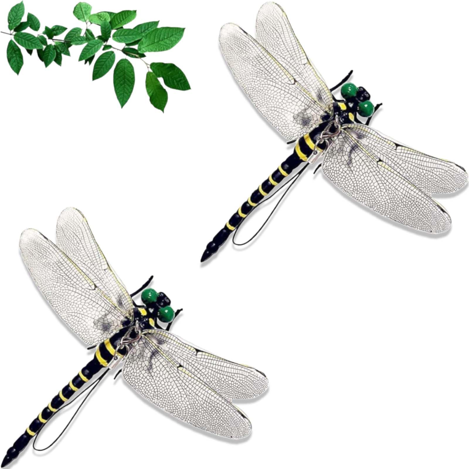 GARBAY オニヤンマ 虫除け 正規品 おにやんま 虫よけ 鬼やんま トンボ 安全ピン ストラップ付き 12CM 本物サイズ 大きい 蚊除け とんぼくん 蜂よけ アブよけ 虫除けグッズ リアル 効果 模型 モデル キャンプ ゴルフ 釣り 玄関 網戸 ベランダ 屋外 (2匹セット)