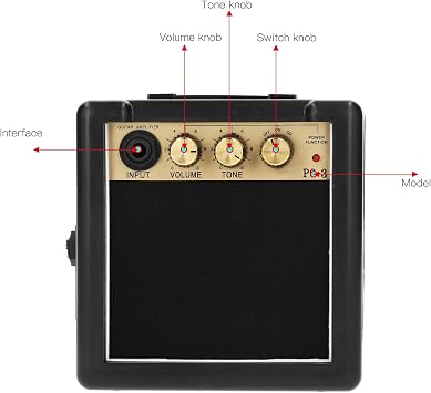 Electric Guitar Combo Amplifier, Multifunction Portable Electric Guitar Amplifier Musical Instrument Accessories for Guitar Players, Speaker,musical instrument speakers