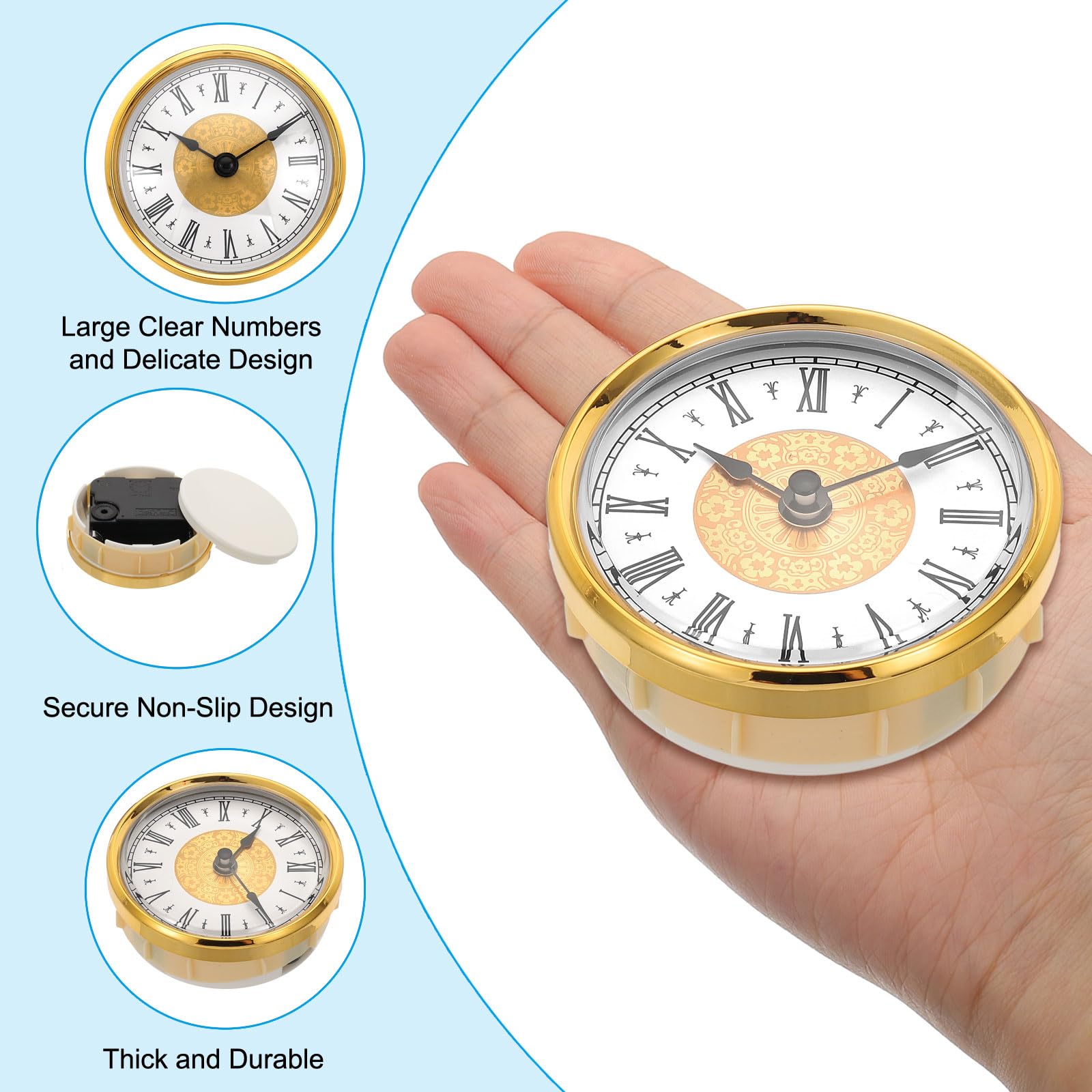 PATIKIL 3.1" 80mm Quartz Clock Insert - Image 3