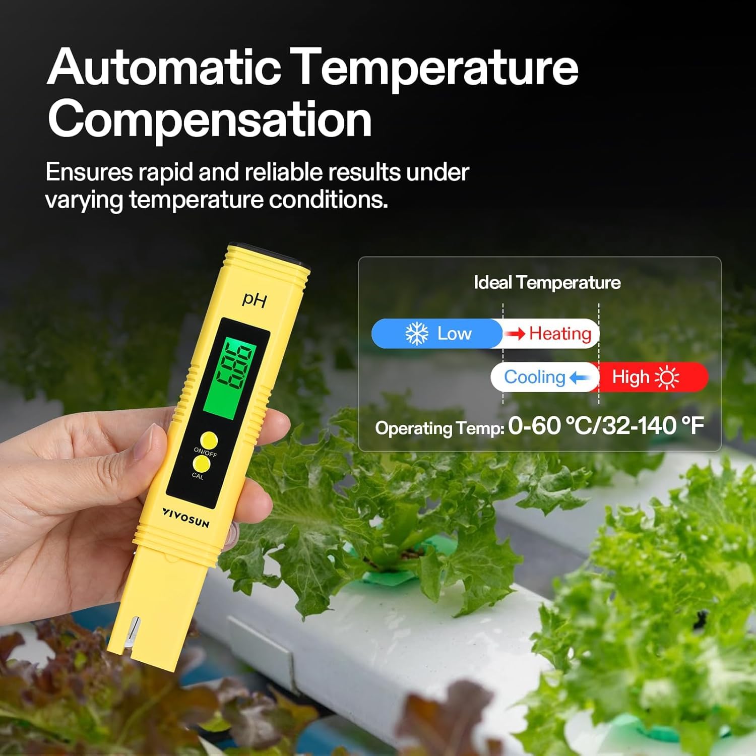 ACU-CHECK All-New pH Meter for Water - High Accuracy Digital pH Tester (0.01 Precision) with UL Certification and 3 pH Calibration Powders - Ideal for Home Water, Hydroponics, Aquariums, Pools - Image 6 thumbnail