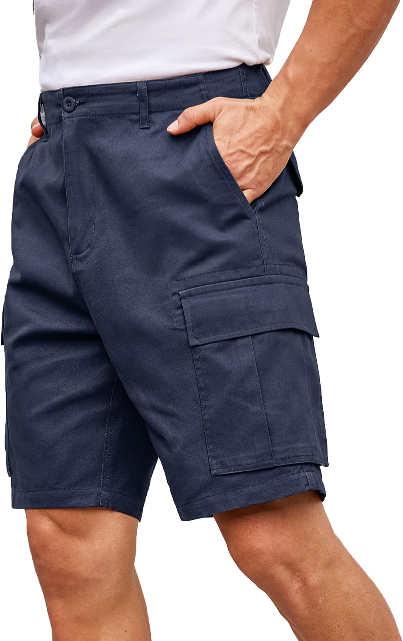 COOFANDYMen's Cargo Shorts Relaxed Fit Casual Shorts Cotton Stretch Outdoor Work Shorts with Multi Pockets