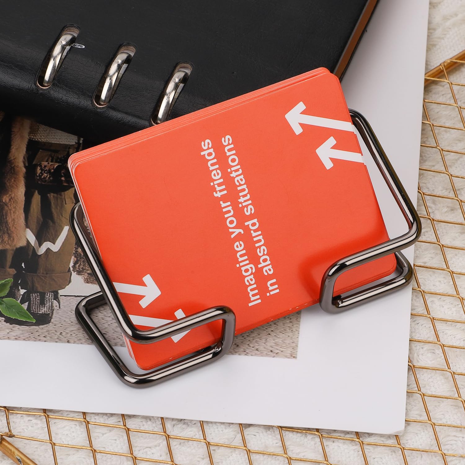 Porta Biglietti Da Visita In Metallo Dorato - Elegante E Moderno, Perfetto Per Scrivania