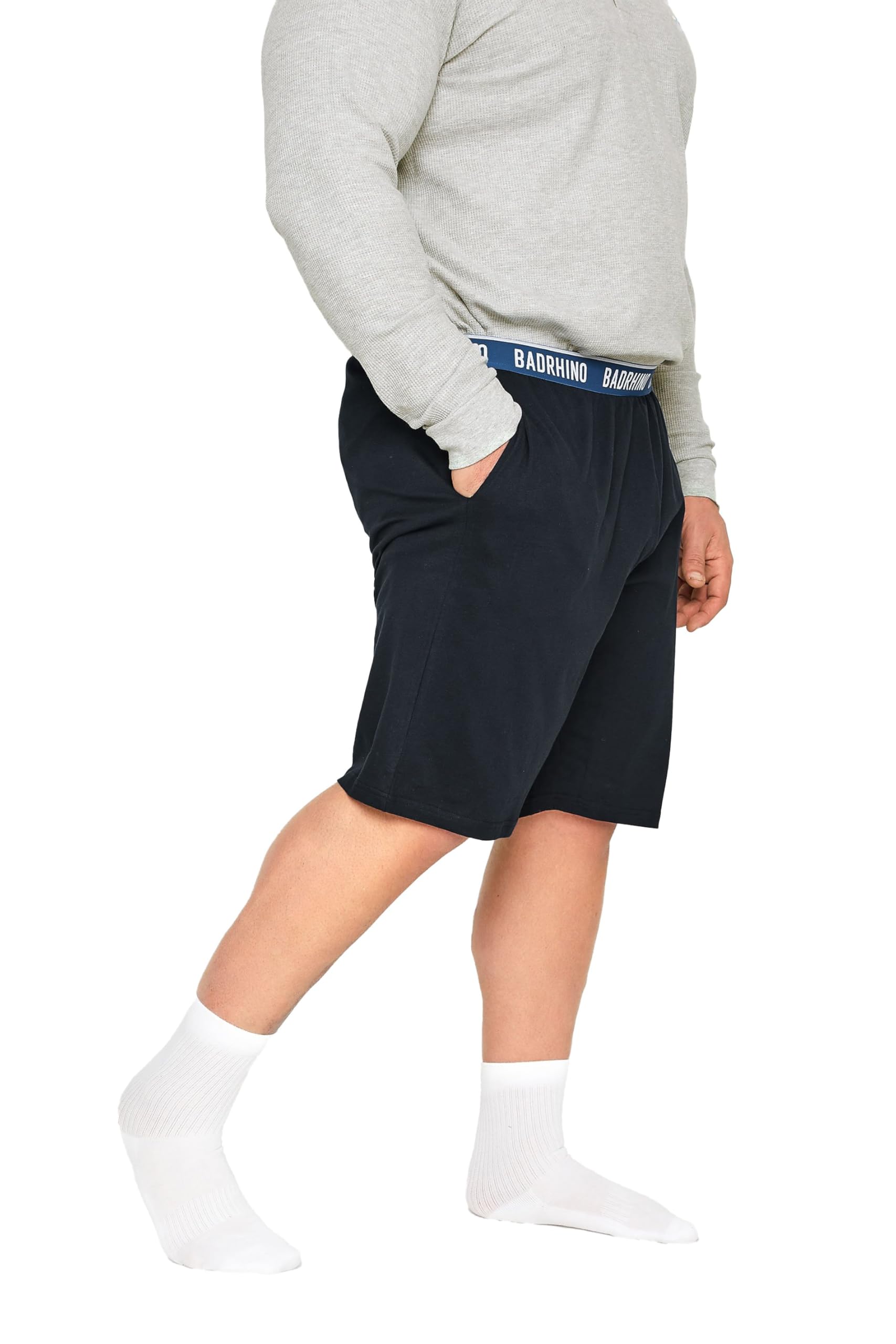 BadRhino BRE Loungewear Shorts, Navy, Size 4Xl, Men