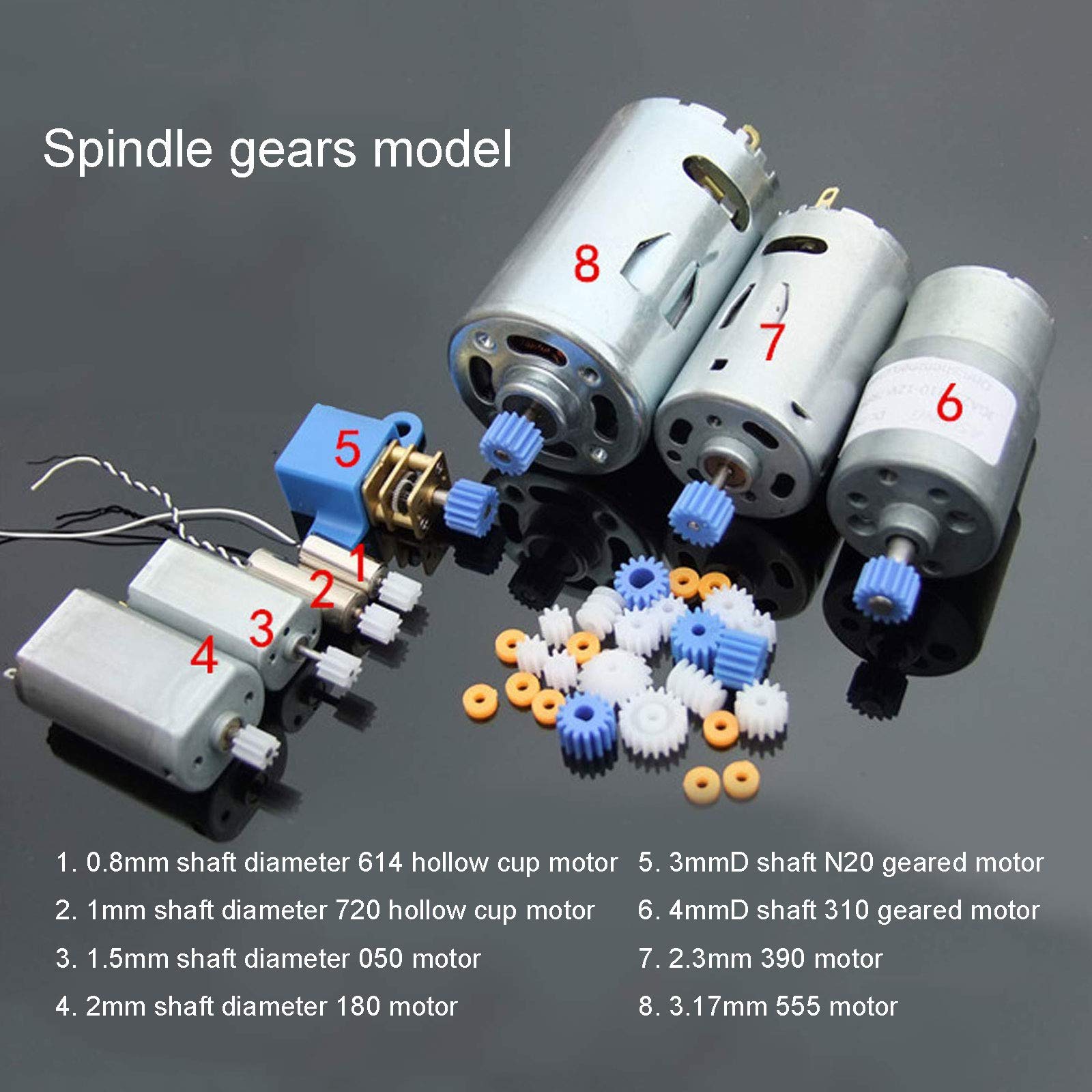 L GEAR フィギュアセット　コンプ Amazon.com: ALAMSCN 50 Pcs Plastic Gear Kit Spindle Single