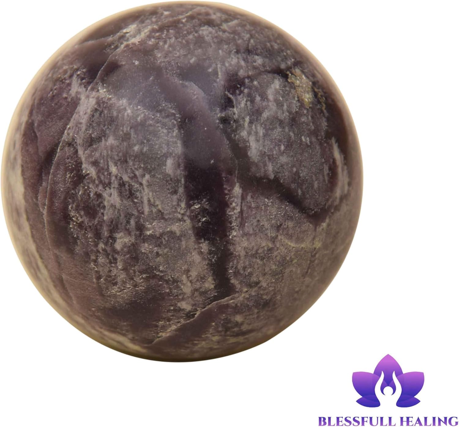 Reiki Healing Lepidolite Design #2 Sphere Ball Stone 60-70 mm Approx