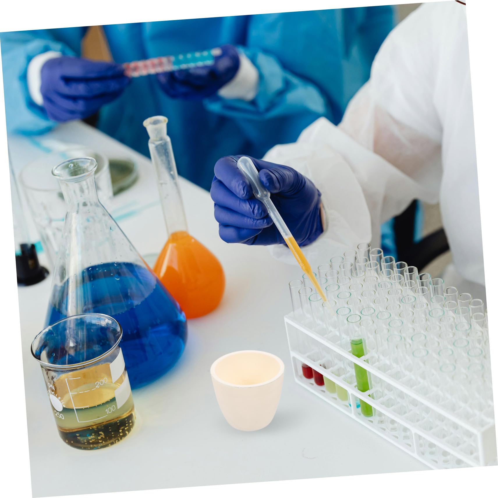 SOLUSTRE Crogiolo Resistente Alte Temperature 10ml in Ceramica di Ossido di Alluminio Riutilizzabile e Durevole per Analisi di Laboratorio