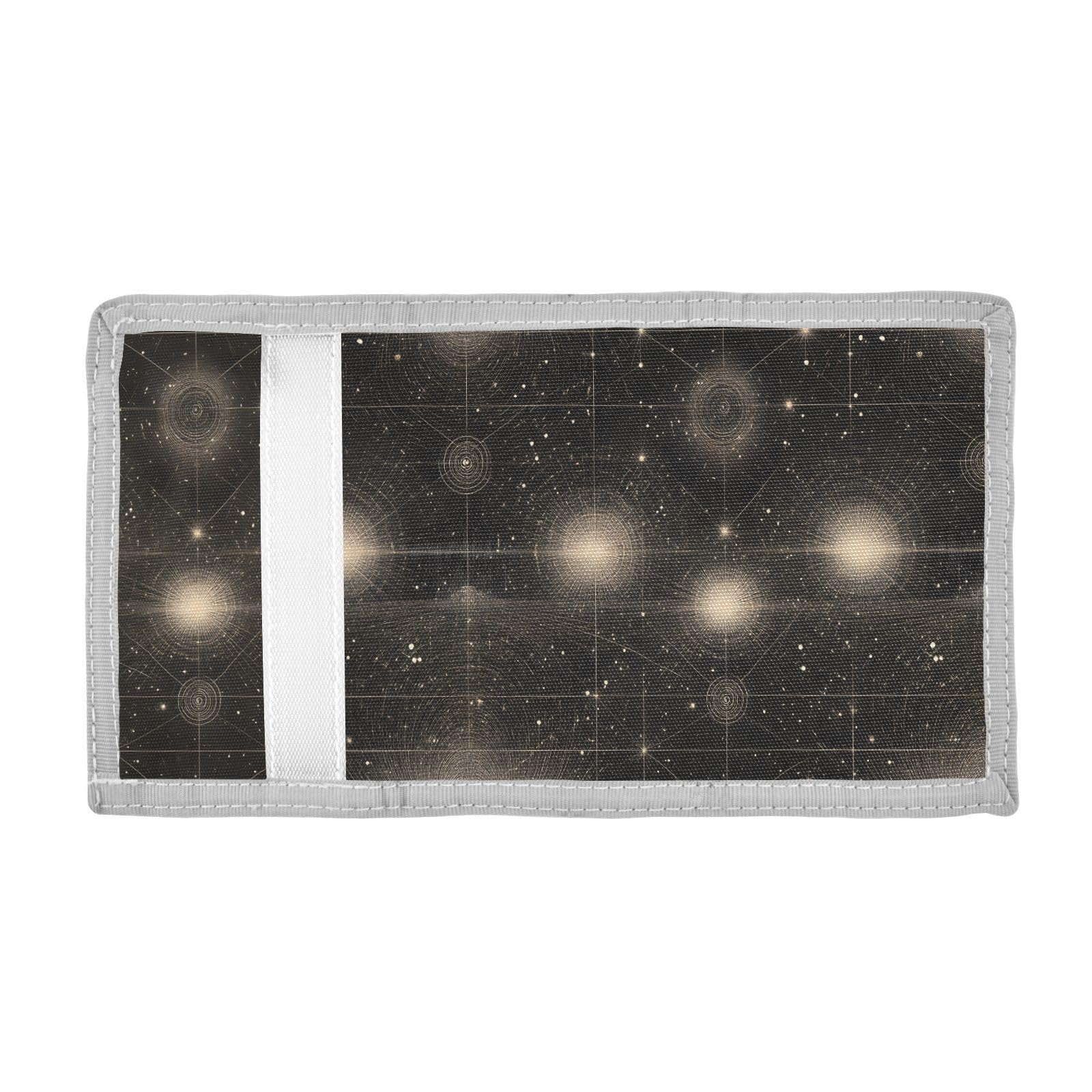 FOLIOSA Kids Wallet for Boys Girls Celestial Pattern Print Youth Wallet with Zipper Pocket Card Holders, Novelty Wallet 4.9×2.9 in