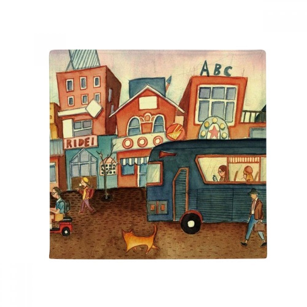 Pet mat tapis de chat aquarelle multicolor 60x60cm anti-slip