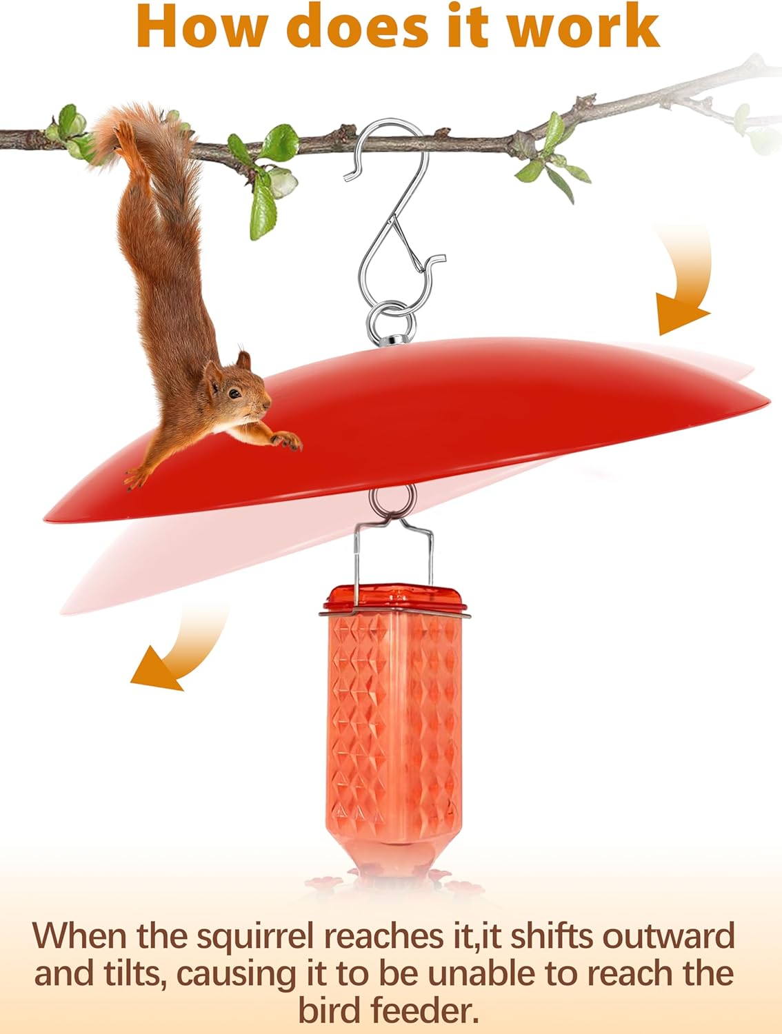 12" Hummingbird Feeder Shade Cover,Bird Feeders Dome Rain Cover,Hummingbird Umbrella for Shepherd's Hook Outdoors(Red) 2 Pack