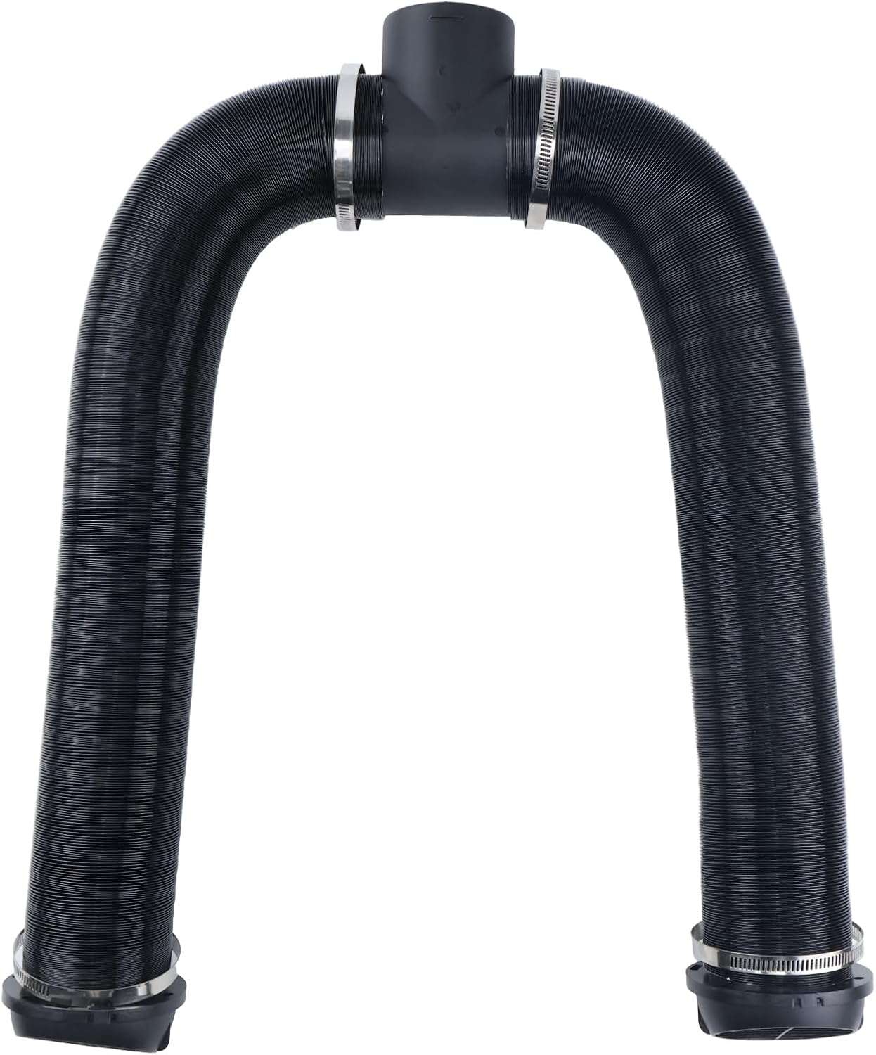 75mm 3'' Diesel Heater Air Duct Hose T-Piece Connector Bulging Air Outlet Clamp Kit Compatible with Eberspacher Webasto and More 5KW Chinese Air Diesel Parking Heaters