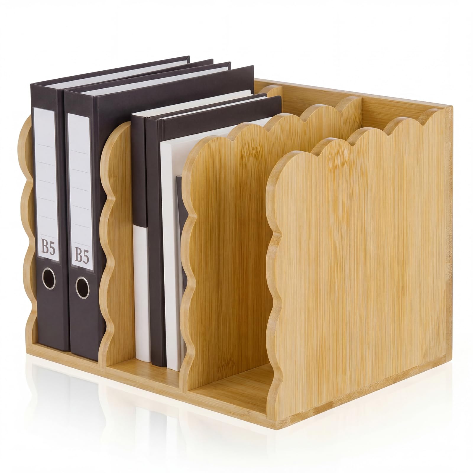 Photo 1 of Novabright Bamboo Wood File Magazine Holder