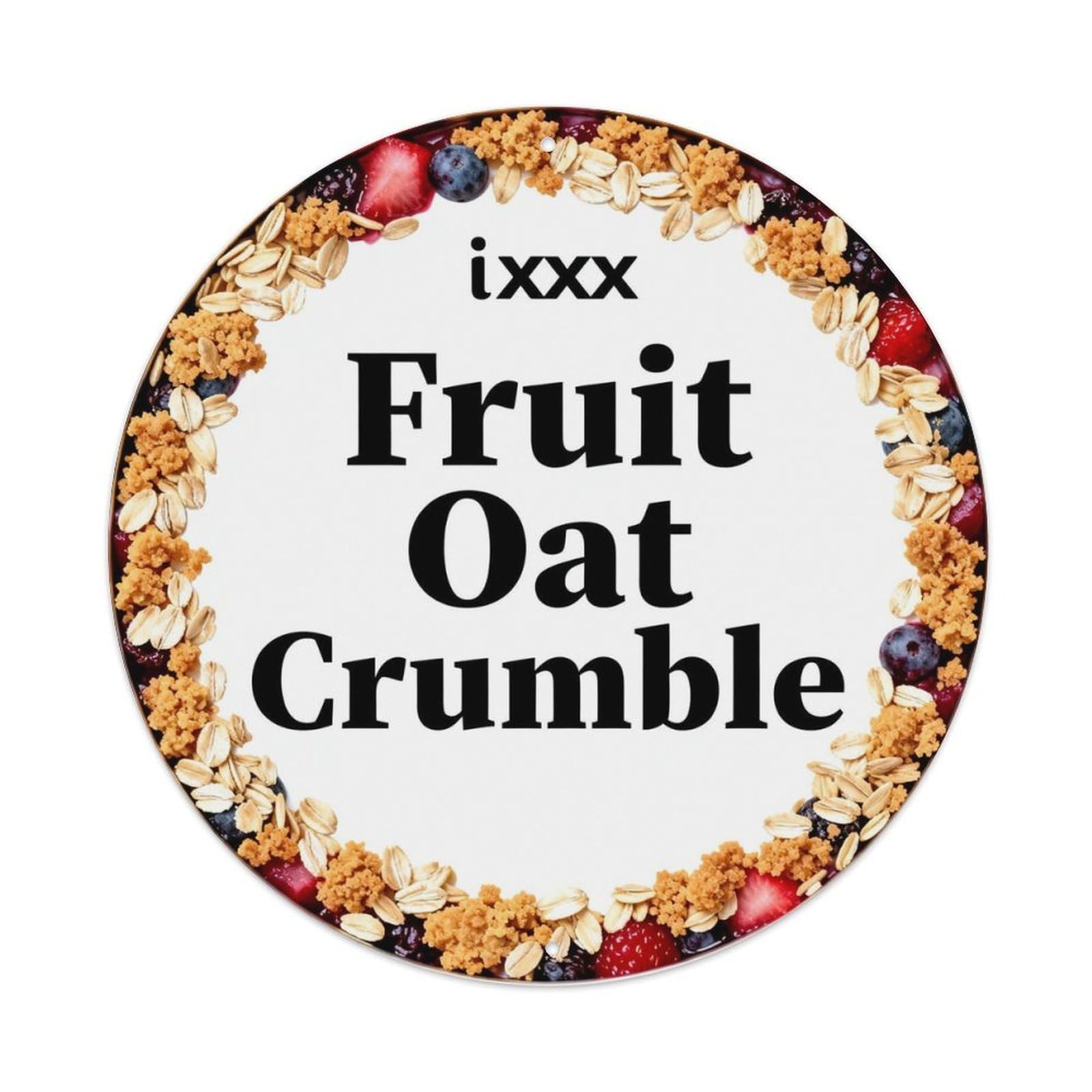 Blackberry Oat Crumble Metal Tin Sign Plaque