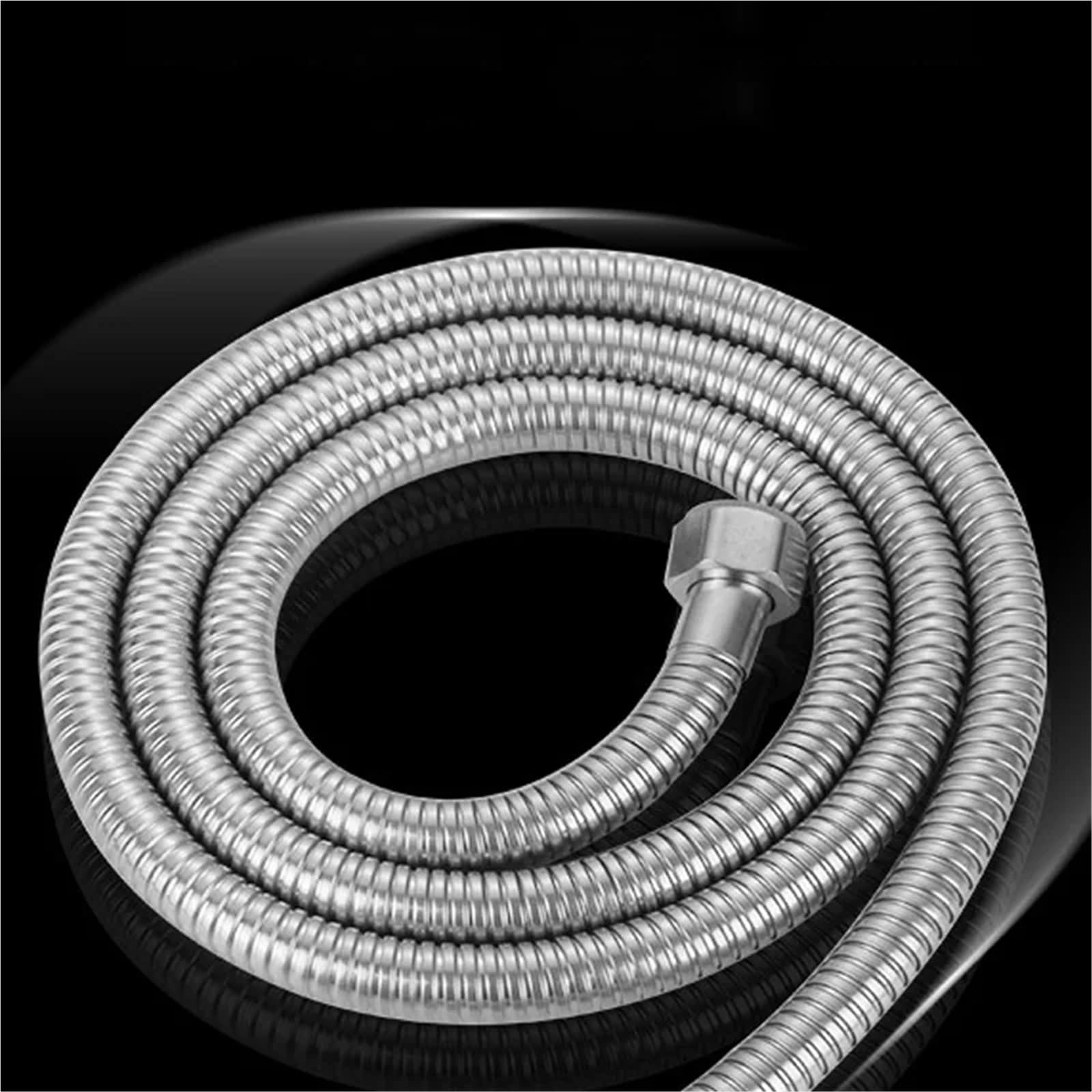 Flexo de ducha de repuesto acero inoxidable plateado 60-200 cm(60cm)