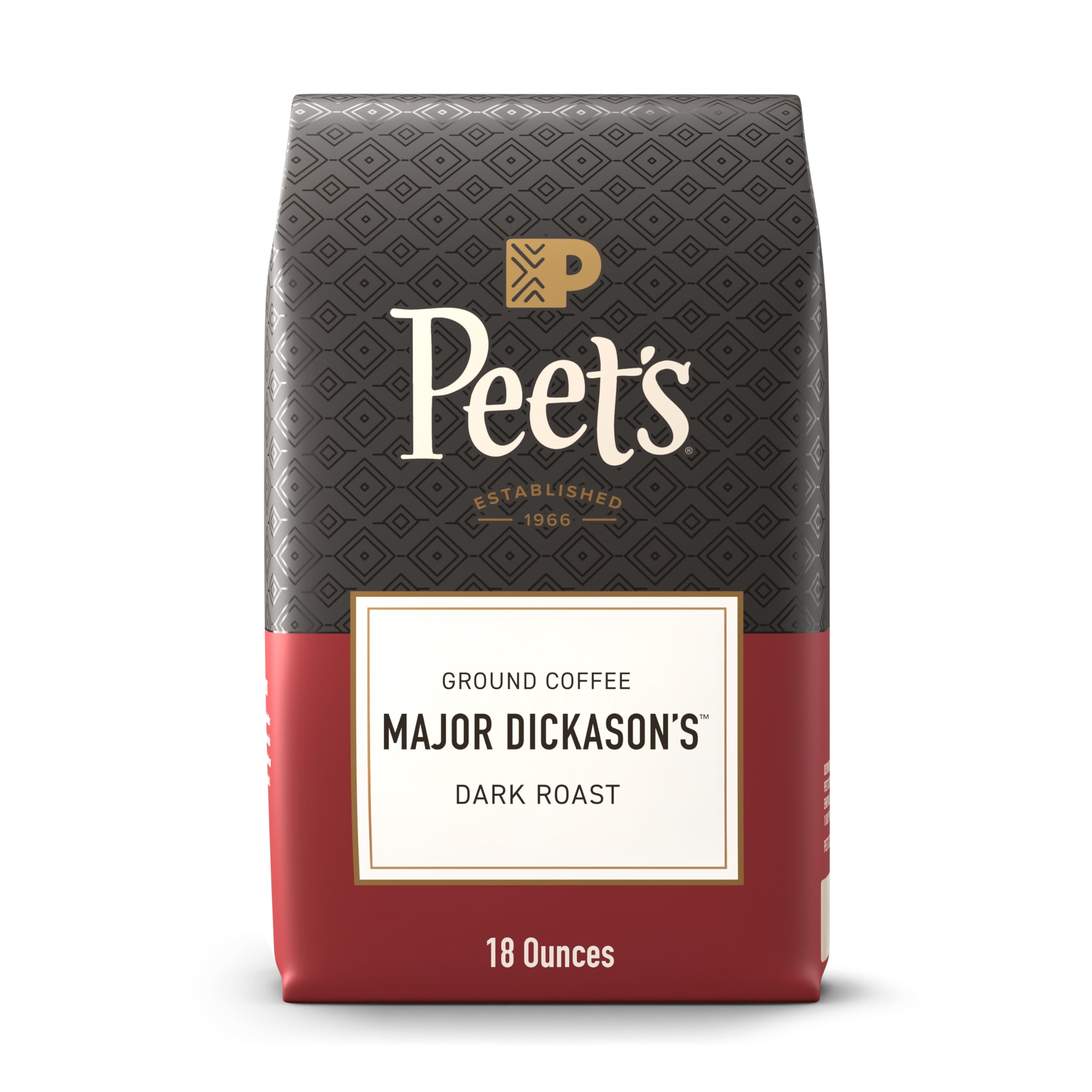 Peet's Coffee, Dark Roast Ground Coffee - Major Dickason's Blend 18 Ounce Bag