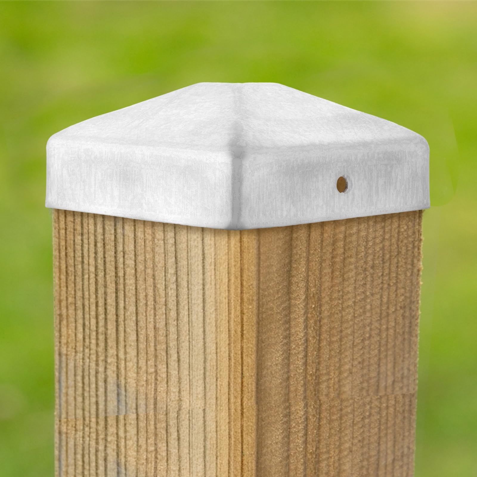 Lot de 24 capuchons de poteau 7 x 7 cm - chapeau de poteau 70 x 70 mm - support poteau, Poteaux de clôture en métal galvanisé - En forme de pyramide