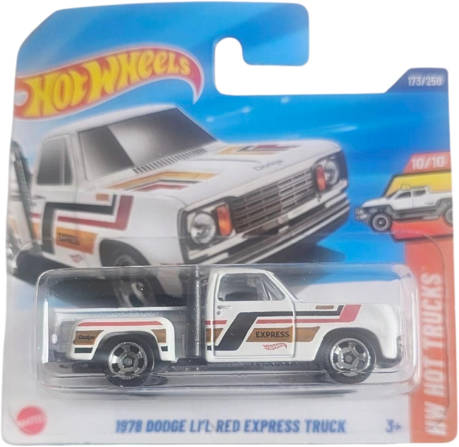 Hot Wheels 1978 Dodge Lil Red Express Truck, Die-Cast Model Vehicle, White — image 1