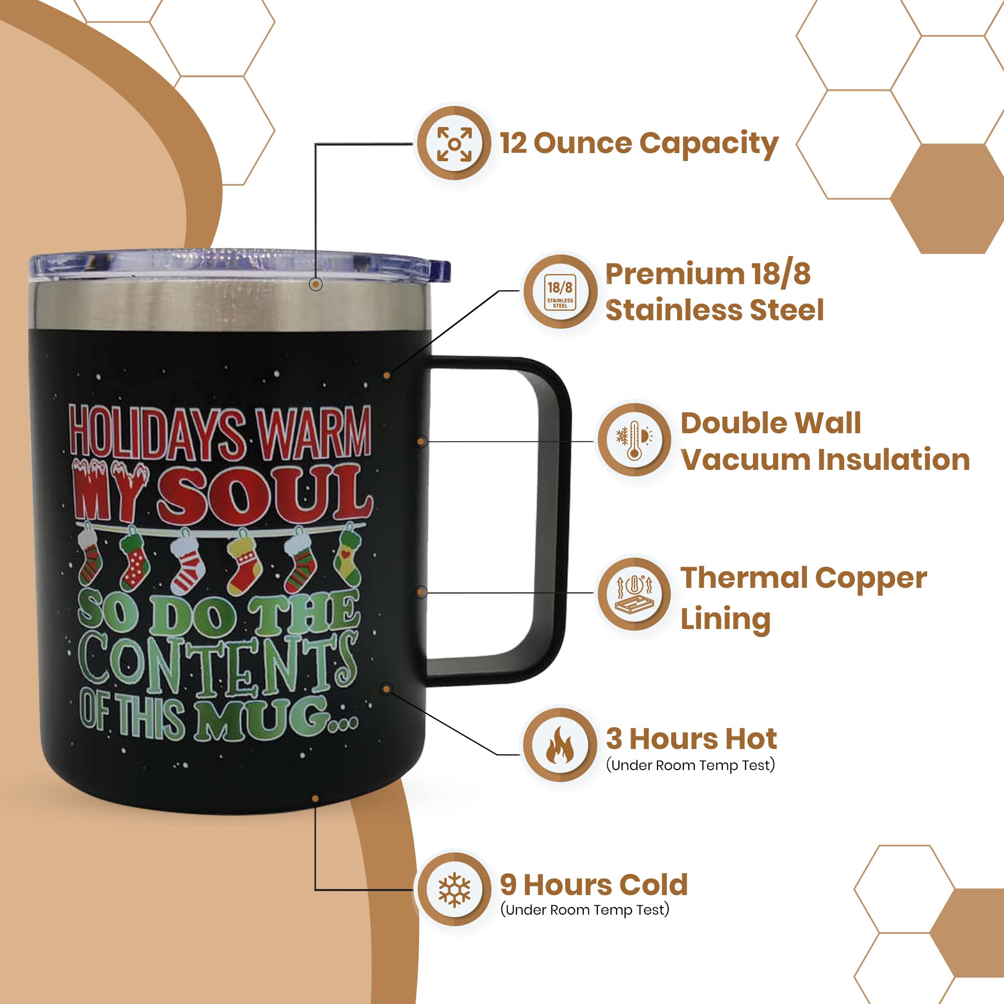 Uiifan Lot De 10 Gobelets De Noël Isothermes En Acier