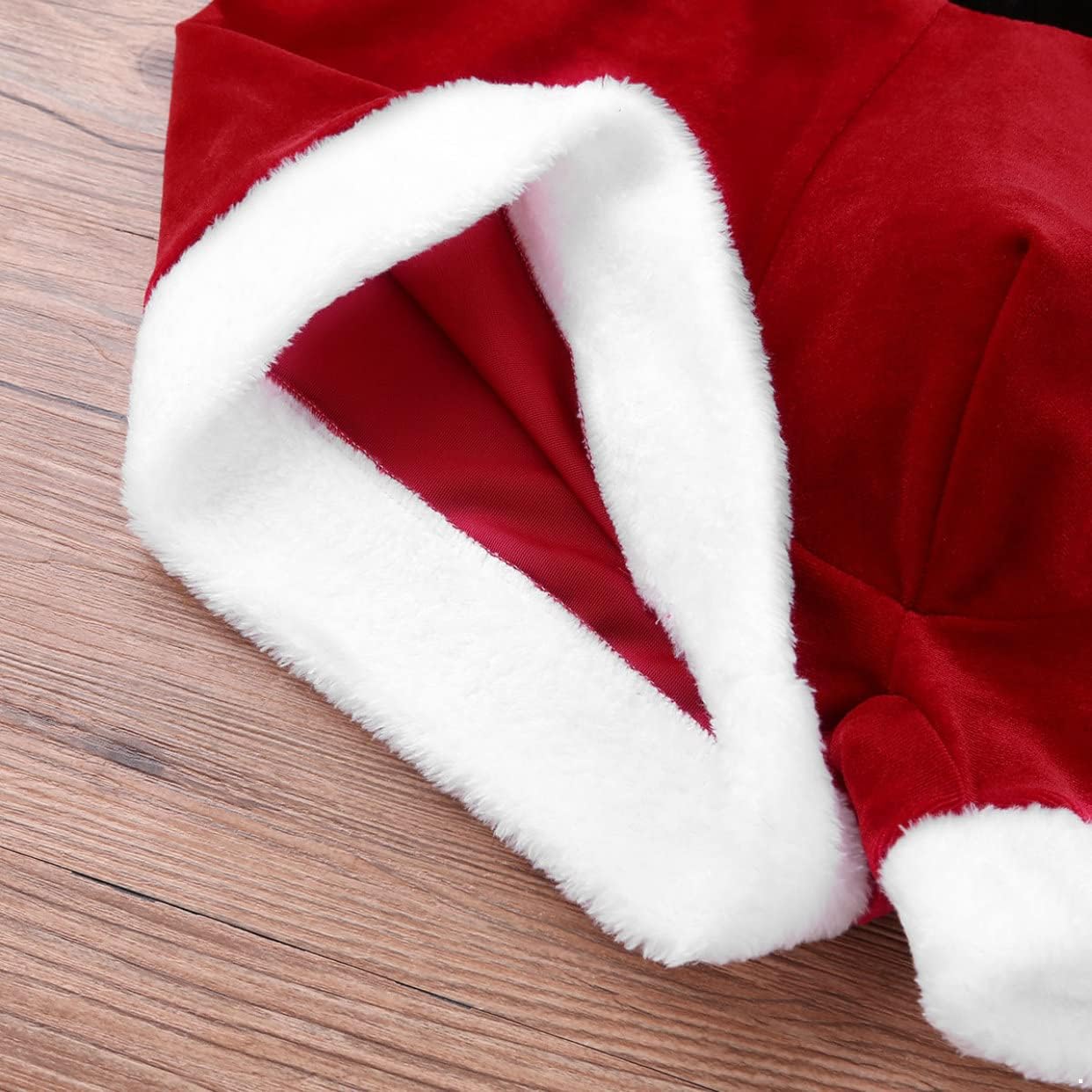 Mufeng Men's Red Velvet Boxer Briefs Bulge Pouch Christmas Underwear Holiday Santa Shorts Panties