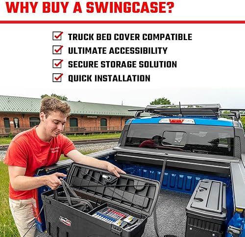 Miniatura 6 de UnderCover SwingCase - Caja de almacenamiento para caja de camioneta SC104D compatible con Chevy 2019-2021GMC SilveradoSierra 1500 del lado del