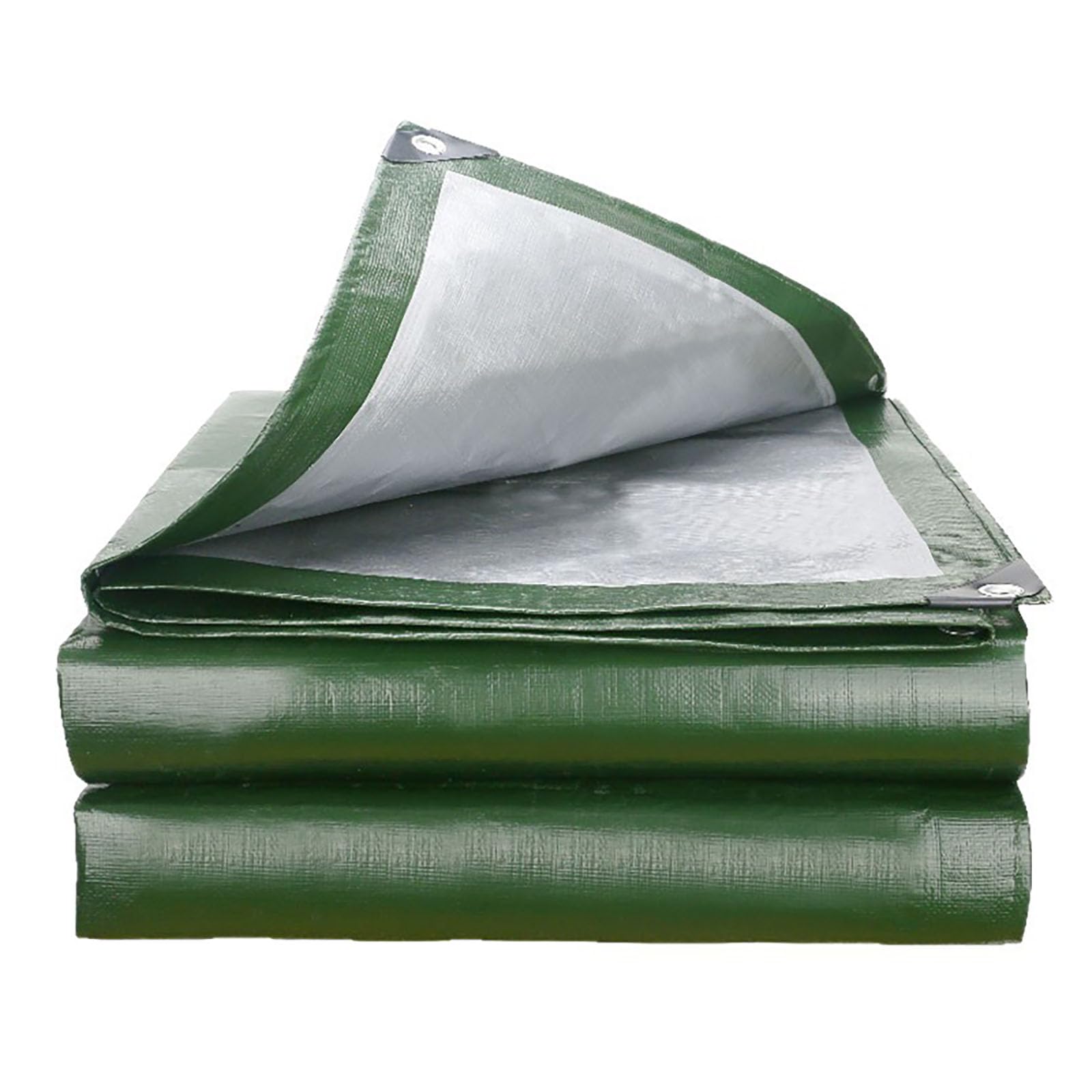 Large Tarpaulin Waterproof Heavy Duty 140 x 140 cm Heavy Duty, with Eyelets Multipurpose Tarp Easy to Wash for Multipurpose Indoor Outdoor Protection, Green