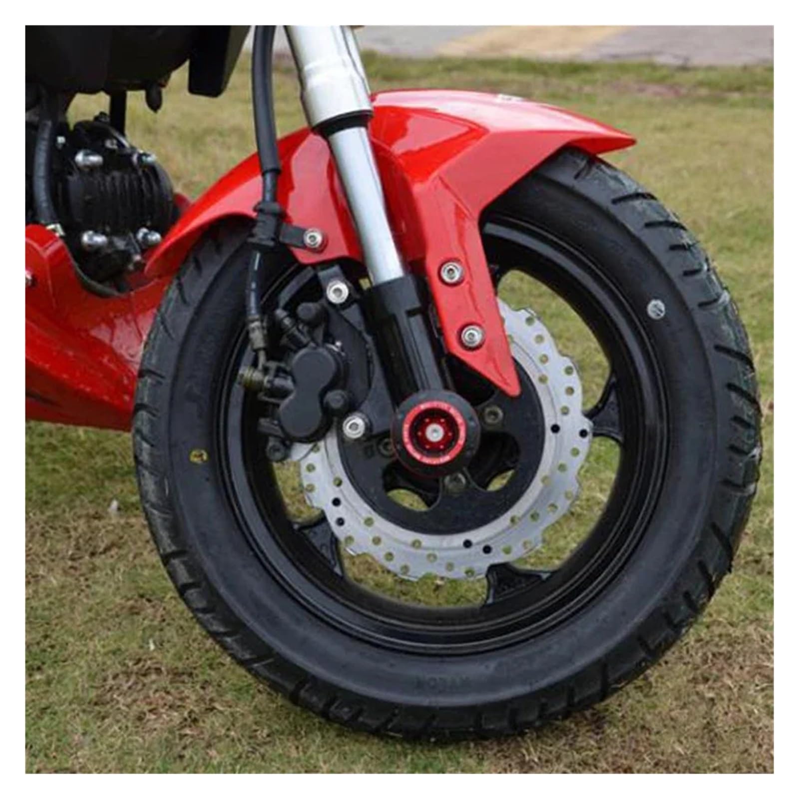 Almohadilla Protectora Universal for Ruedas de Motocicleta, Protectores contra choques, Deslizadores de Horquilla Delantera de aleación for Motocross(2Pcs Green)
