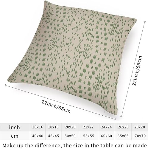 Miniatura 2 de Funda de cojín decorativa con estampado de guepardo verde peridoto para sofá, funda de almohada verde crema con estampado de leopardo a cuadros con