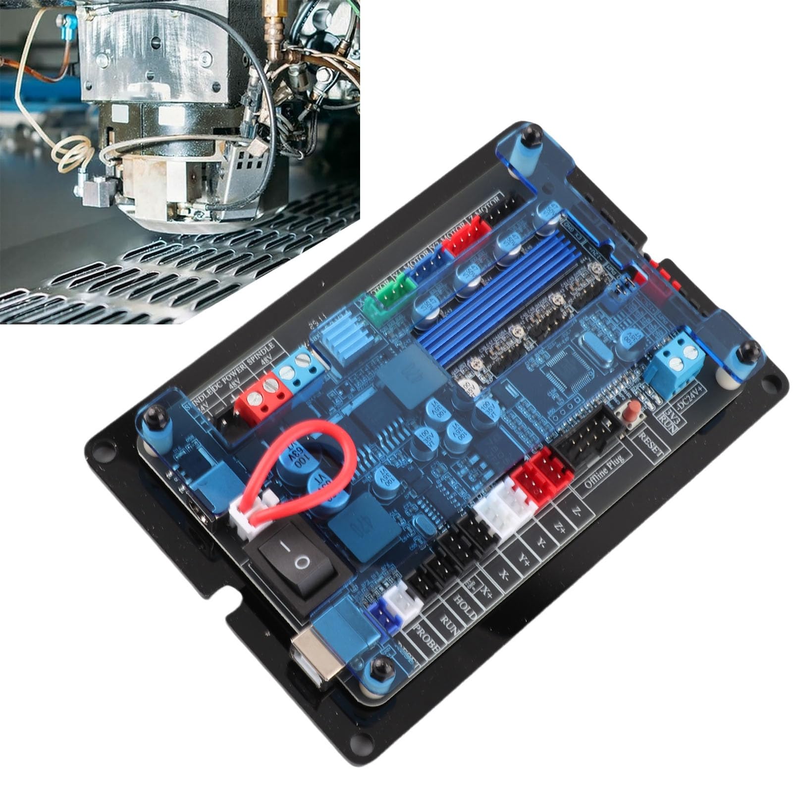 Placa Controladora CNC de 32 Bits con Accionamiento de Ejes Y Duales para Tallado Simétrico, Aleación de Aluminio para Entusiastas del Enrutamiento CNC