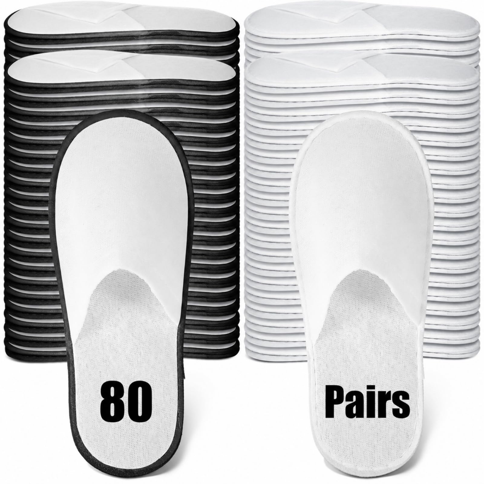 Ramede Non-Slip Disposable Fluffy Closed-Toe Slippers