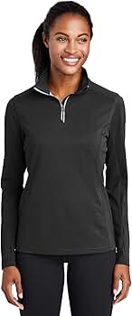 SPORT-TEK Women's Sport-Wick Textured Quarter Zip Pullover
