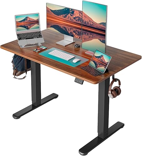Miniatura 27 de Cubiker Escritorio de Pie de 40 x 24 Pulgadas, Mesa Eléctrica de Oficina en Casa de Altura Ajustable, Escritorio Sit-Stand con Tablero de Empalme,