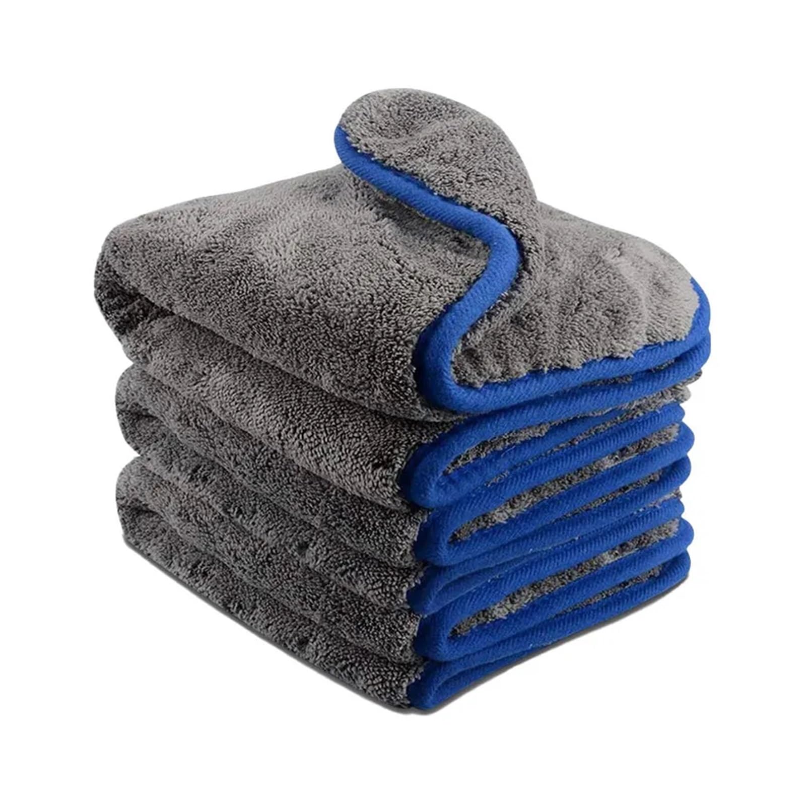 Toalla de Microfibra Absorbente for Lavado de Autos de 40 x 40 cm, paño de Secado for Limpieza de Autos, Toallas for dobladillos, Trapos for el Cuidado de Detalles.(Gray 6pcs)