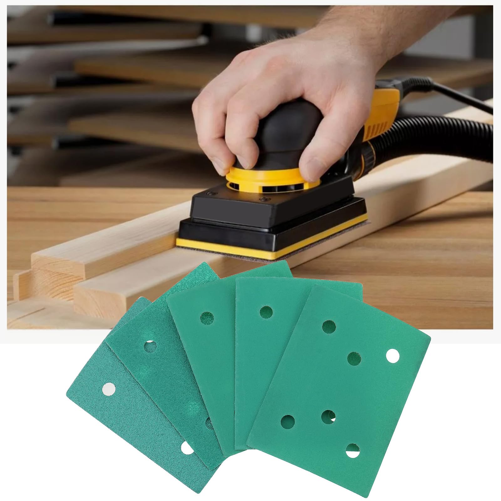 LT Easiyl 50pcs 3x4inch 6-Hole Assorted Grit Sanding Sheets 80/120/150/180/220 Grit Compatible with Surfprep Compatible with Uneeda Ekasand - Image 3