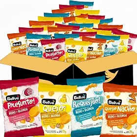 Kit Lanche Escolar Saudável Sem Glúten 25g 4 Sabores (30 un)