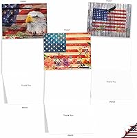 Vista 4 de The Best Card Company Juego de 10 tarjetas de agradecimiento surtidas de 4 x 5.12 pulgadas con sobres (10 diseños, 1 cada uno) Banderas artísticas