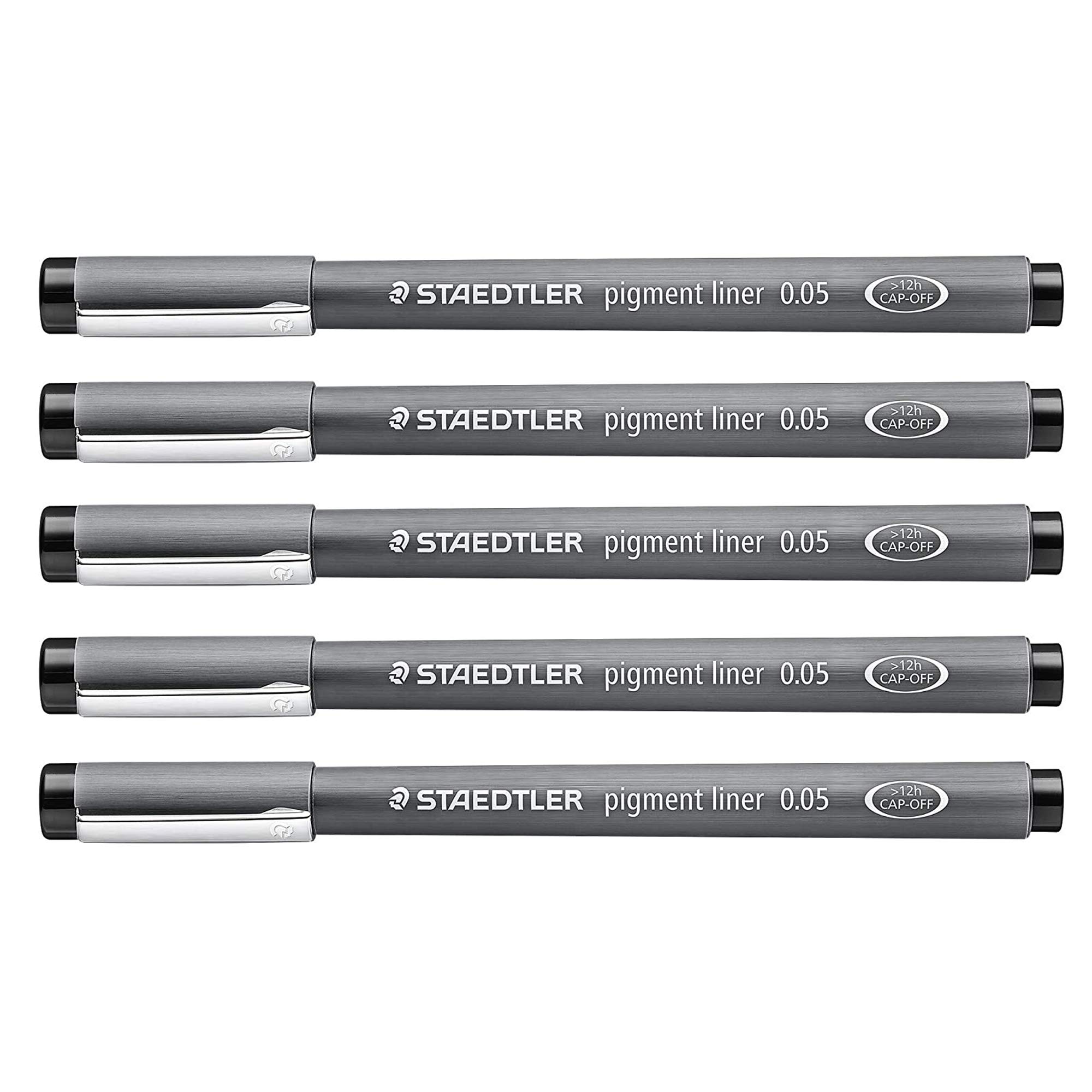 Staedtler Pigment Liner 0.05 mm black [PACK OF 5 ]