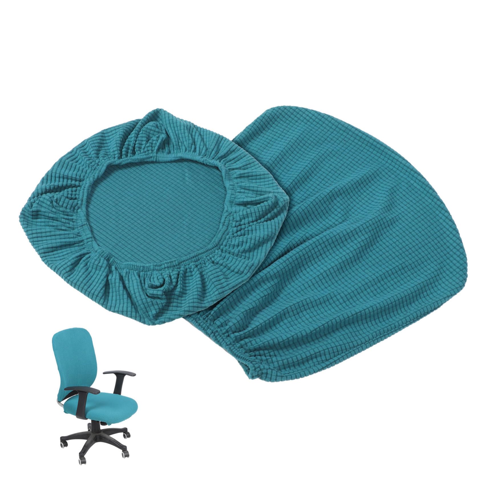Funda para silla giratoria elástica Amosfun en color negro lavable para oficina