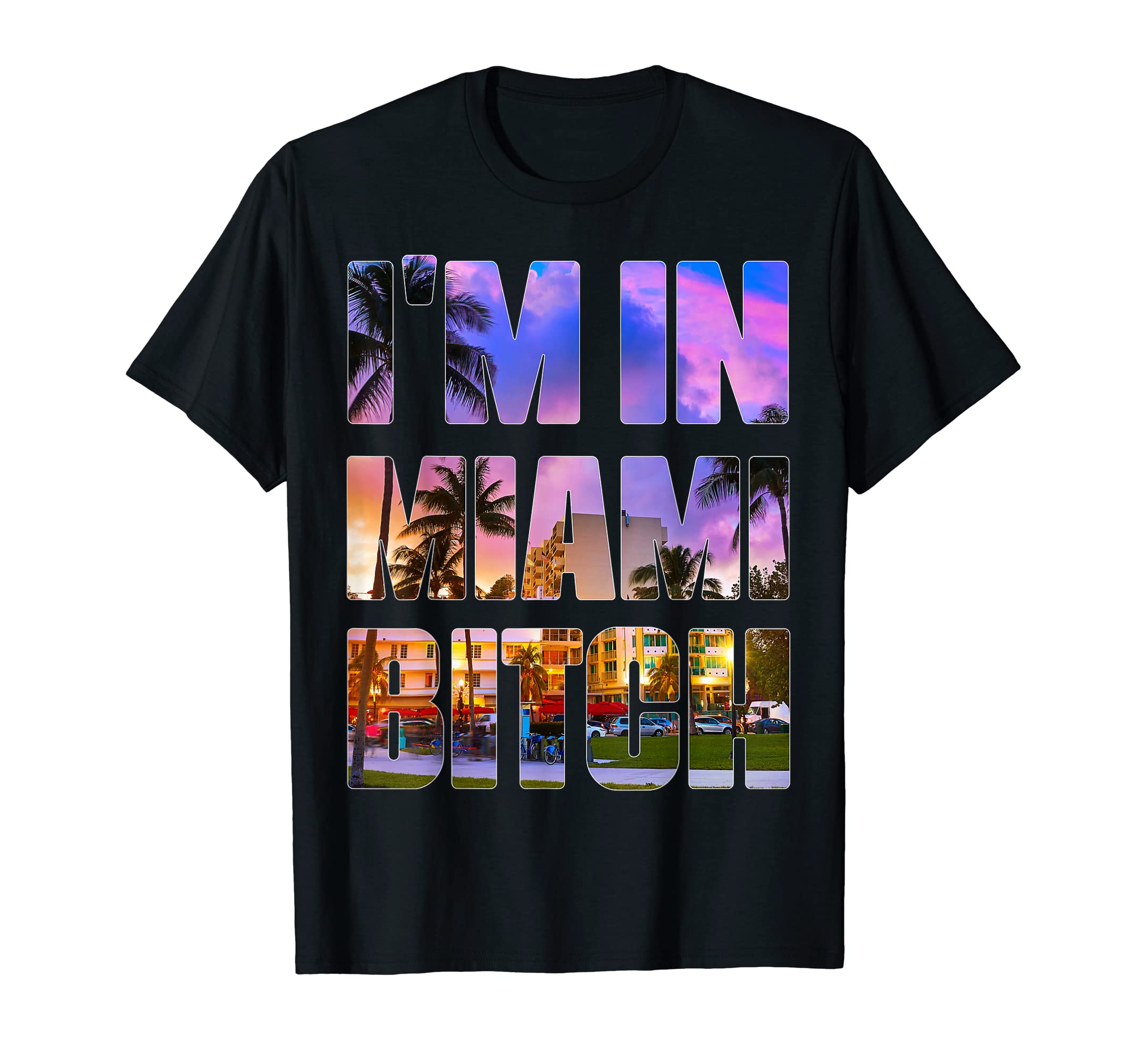 I WAS IN MIAMI BITCH APPARELI'm In New York Bitch City Represent Parody T-ShirtOEKO-TEX STANDARD 100