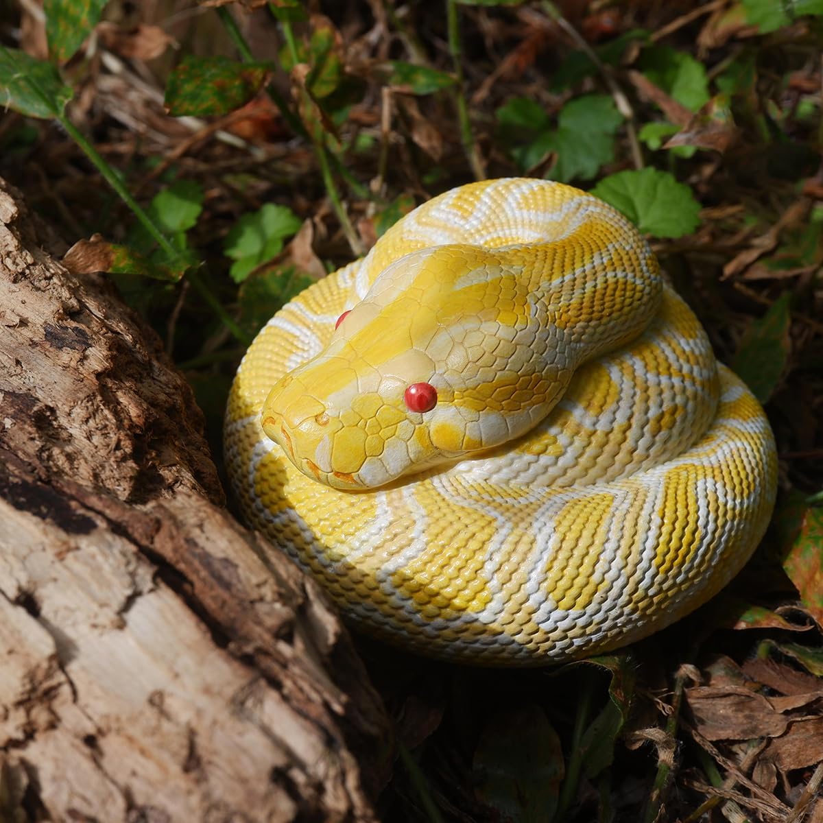 IFiDEA Animal Heavenly Body Series 9 Snake Chubby Python Collectible Miniature - Boa Statue for Home Office Decor, Realistic Reptile Sculpture (Python molurus bivittatus - Albino Burmese Python)